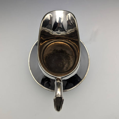 英國古董銀盤奶油壺